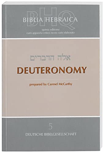 Biblia Hebraica. Quinta edición (BHQ). Deuteronomy Idioma: hebreo (5)