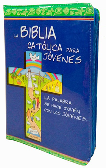 La Biblia Católica para Jóvenes (Grande/Cremallera/Gris/23.5x15 cm)