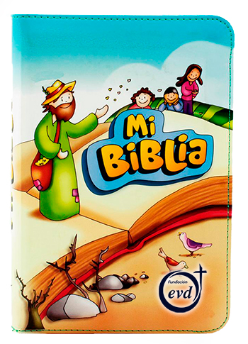 Mi Biblia (Bolsillo/Cremallera negra Plástica/Ilustrada infantil/15.7x10.5 cm)